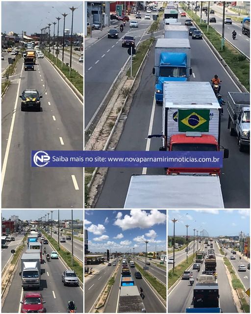 Protesto de caminhoneiros em Parnamirim. Motoristas reivindicam o preço ...
