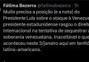 Fátima elogia nota de Lula sobre situação da Venezuela