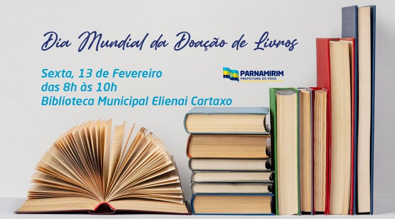 Dia Mundial da Doação de Livros terá ação especial em Parnamirim