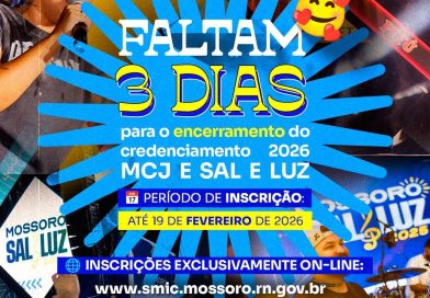Faltam 3 dias para o encerramento do credenciamento de artistas para o MCJ e Sal & Luz Faltam 3 dias para o encerramento do credenciamento de artistas para o MCJ e Sal & Luz