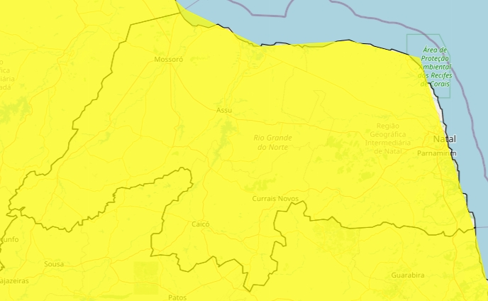 Inmet coloca todo o RN em alerta para chuvas intensas até terça (10)