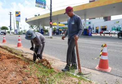 Prefeitura finaliza melhorias na rotatória de Cidade Verde
