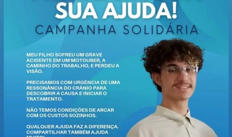 Jovem de 19 anos que sofreu grave acidente realizará ressonância magnética gratuita com apoio de clínica em Parnamirim