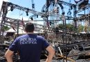 A Polícia Científica do RN realizou, nesta segunda-feira, perícia no local do incêndio que atingiu o Circo do Tirú