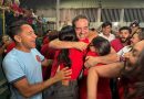 Multidão se reúne em João Câmara para receber o Time de Lula e reafirmar apoio a Cadu