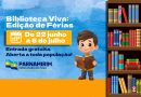 Prefeitura promove Biblioteca Viva com programação especial de férias Prefeitura promove Biblioteca Viva com programação especial de férias