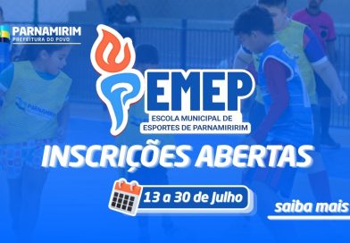 Parnamirim abre inscrições para Escola Municipal de Esporte (EMEP) Parnamirim abre inscrições para Escola Municipal de Esporte (EMEP)