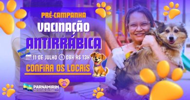 Prefeitura inicia pré-campanha de vacinação antirrábica neste sábado, 11 de junho Prefeitura inicia pré-campanha de vacinação antirrábica neste sábado, 11 de junho