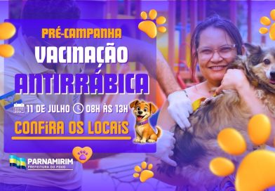 Prefeitura inicia pré-campanha de vacinação antirrábica neste sábado, 11 de junho Prefeitura inicia pré-campanha de vacinação antirrábica neste sábado, 11 de junho