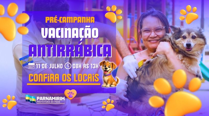 Prefeitura inicia pré-campanha de vacinação antirrábica neste sábado, 11 de junho Prefeitura inicia pré-campanha de vacinação antirrábica neste sábado, 11 de junho