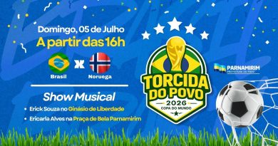 Parnamirim prepara transmissão de Brasil x Noruega neste domingo, 5 de julho Parnamirim prepara transmissão de Brasil x Noruega neste domingo, 5 de julho