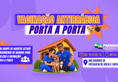 Vacinação antirrábica: Porta a porta segue nos bairros Passagem de Areia e Liberdade